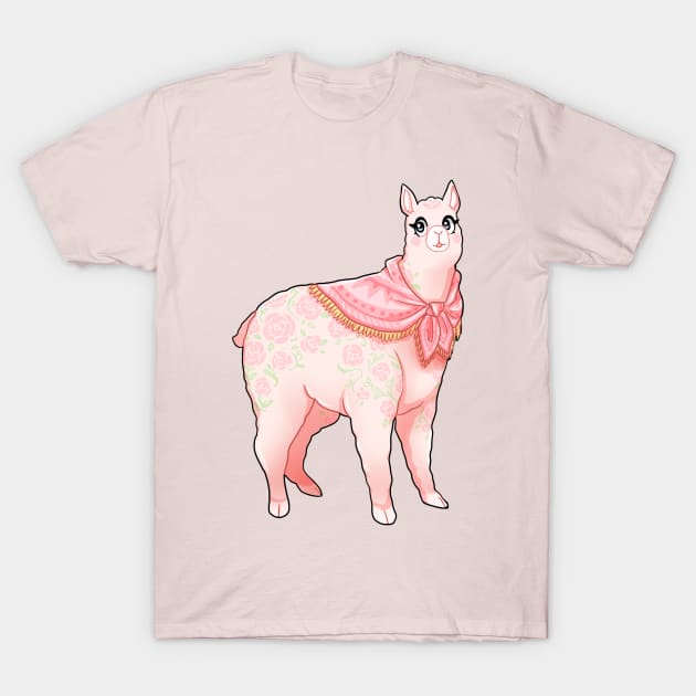 Rose Alpaca T-Shirt by EsmaelJ